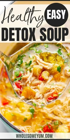 Detox Keto Southwest Soup, Detox Southwest Soup, Low Cal Chicken Soup Recipes, Soups To Heal Your Gut, Paleo Gut Healing Recipes, Healthy Get Well Soup, 3 Day Soup Cleanse Recipe, After Holiday Detox Diet, Diverticulos Soups