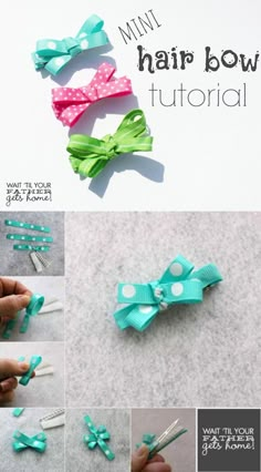 the instructions for how to make hair bows