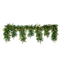 Cascading Lighted Garland - 72 Inches Long - The Country Christmas Loft Cascading Garland, Lighted Garland, Cascade Lights, Faux Christmas, Warm White Led Lights, Green Garland, Christmas Interiors, Light Garland, White Led Lights