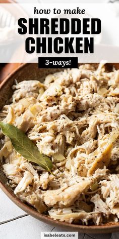 This shredded chicken recipe is such a game-changer. You can use it in so many different ways and can easily customize it to make it exactly how you like.