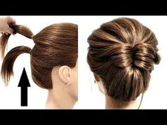 Short Hair Updo Tutorial, Updos Homecoming, Short Hair Up, Short Hair Bun, Hair Bun Tutorial, Hair Upstyles, Easy Hair Updos, Hair Homecoming, Hairdos For Short Hair