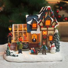 PRICES MAY VARY. ✔️ UL Power Adapter included ✔️ LED lights will bring the holiday cheer! ✔️ Great addition to your Christmas Village Collection ✔️ Need a gift? Comes in "Moments in Time" gift-wrap packaging, so you don't even need to wrap it! Christmas Village Building, Christmas Shop with LED Lights - Battery Operated (not included) (8.5"H x 9.8"W x 6.9"D) by Moments in Time Xmas Carols, Christmas Village Collections, Christmas Village Sets, Christmas Village Houses, Moments In Time, Christmas Village Display, Village Display, Collections Etc, Christmas Collectibles