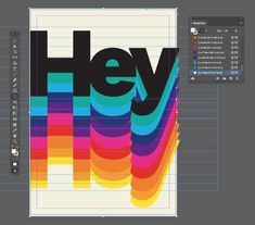 an image of the word hey in adobe and photoshopped to look like it has been