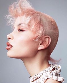 Enby Hairstyles, Short Hair Mullet, Pink Editorial, Chelsea Haircut, Chelsea Cut, Short Curly Pixie, Hair Mullet, Very Short Haircuts