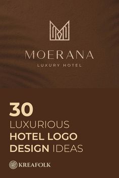 the logo for luxury hotel design ideas is shown in three different colors and font styles