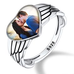 PRICES MAY VARY. 💗💗[ Personalized Photo Ring for Women ] Customized 925 sterling silver heart shaped ring with a memorial picture.Perfect personalized gift for women or treat yourself,even as a memorial ring for show your love to the special one in your life without saying a word! 💗[MATERIAL & SIZE of PHOTO RING ] 925 Sterling Silver - which is a hypoallergenic & skin-friendly material;Tiny Heart Shaped Ring, it would be unique jewelry for your beloved ones! The optional sizes of this ring: s Animal Wrap Rings, Memory Jewelry, Loyalty Friendship, Memory Ring, Heart Shaped Ring, Photo Ring, Memorial Ring, Claddagh Ring, Claddagh Rings