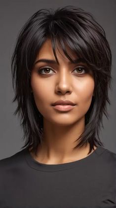 Medium Choppy Shag Haircuts, Short Shaggy Haircuts Straight Hair, Medium Length Shags, Short Hair Trends 2024 Haircuts Women, Modern Shag Haircuts Short, Choppy Layers For Medium Hair, Shag Without Bangs, Medium Length Choppy Layers