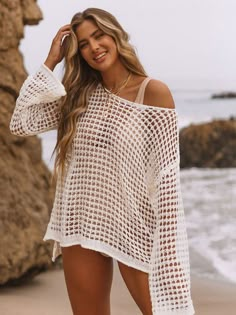 |14:29#white crochet top;5:200003528|3256803816046801-white crochet top-One Size Crochet Beach Cover Up, Boho Chique, Beach Blouse, Beach Tunic, Crochet Cover, Crochet Cover Up, Beach Cover Ups, Mode Casual, Bathing Suit Covers