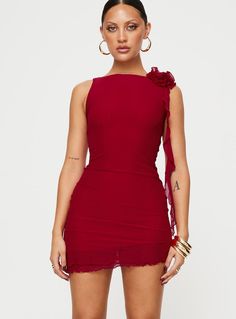 Lorello Mini Dress Red Mini Dress Red, Vegas Dresses, Dress Night Out, Valentines Day Dresses, Princess Polly Dresses, Polly Dress, Fleece Dress, Outerwear Outfit, Curve Dresses