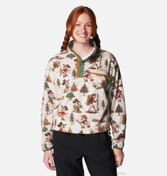 Women's CSC x Disney Mickey & Friends Half Snap Fleece | Columbia Sportswear Outdoor Club, Magical Adventure, Disney Handbags, Adventures By Disney, Sweatshirt Short Sleeve, Plus Size Shopping, Womens Fleece, Pullover Jacket, Columbia Sportswear