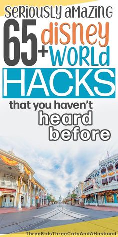 an advertisement for the disneyland world hacks