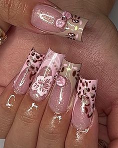 Hello Kitty Nails, Classy Acrylic Nails, Acrylic Nails Coffin Pink, Cat Nails, Bling Acrylic Nails