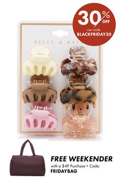 Kelly & Katie-Tonal Hair Clip Set - 6 Pack Accessorize everyday hairstyles with the Tonal hair clip set from Kelly & Katie. This pack comes with 6 mini butterfly clips, 3 featuring a matte hue and 3 that have a marbled design. Mini Butterfly, Butterfly Clips, Everyday Hairstyles, 6 Pack, Hair Clip, Hair Clips, Customer Service, Hairstyles, Hair