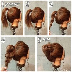 Casual Updo, Updo Styles, Hair Homecoming, Fast Hairstyles, Medium Long Hair, Hairstyles Black