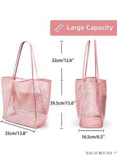 BagForLove - Foldable Beach Mesh Tote Bag - Stylish Womens Shoulder Handbag, Ideal for Beach Vacation Product Description Color Khaki Bag Size Medium Pattern Type Plain Type Shoulder Tote Bag Material TPU Size Chart INCH CM Bag Length Bag Width Bag Height Handle Height 14.6 inch 6.5 inch 15.6 inch 12.6 inch Bag Length Bag Width Bag Height Handle Height 37 cm 16.5 cm 39.5 cm 32 cm Details Pictures Similar Products h2 { text-align: center; } /* æ¢è¡ */ li{ white-space: normal; word-break: break-all; word-wrap: break-word; } .red-box { width: 100%; display: flex; flex-direction: row; flex-wrap: wrap; justify-content: center; } .red-box > div { width: 190px; height: 250px; margin: 10px; } .red-box > div > a > img { width: 190px; height: 250px; } .size-box { width: 100%; margin: auto; white-s Pink Rectangular Beach Bag For Beach Season, Large Capacity Pink Shoulder Bag For Beach Season, Pink Packable Beach Bag, Large Capacity Pink Bag For Summer, Pink Large Capacity Bag For Summer, Pink Shoulder Beach Bag For Beach Season, Pink Shoulder Beach Bag For Summer, Pink Shoulder Bag For Vacation Travel, Pink Shoulder Bag For Travel And Vacation