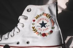 Yellow Converse, Color Converse, Embroidered Gifts, Custom Sneakers, Converse Chuck Taylor All Star