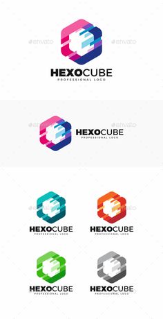 hexacube logo templates - objects logo templates on behance