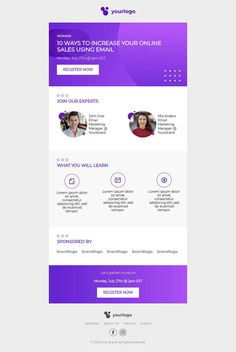 a purple and white website design