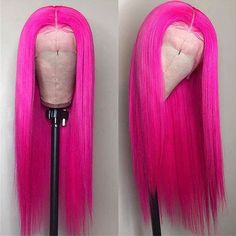 HAIR TEXTURE 100% Virgin Hair from One Donor DENSITY& LENGTH 180% 250% Density; 14"- 32" Mixed Length Closure Wig LACE HD Transparent 4*4 Lace Closure, 5*5 Lace Closure WIG CAP 22.5 inches,Standard Medium Size. With Adjustable Straps At Back. (S or L size custom fee pls contact customer service) FEATURES Baby Hair Around, Can be Restyled SHIPPING TIME Customized Unit Will Be Shipped Out in 1-4 Work Days After Order Confirmation DELIVERY TIME 2-4 Work Days(North America), 4-7 Work Days (Others) R Pink Wigs, Hair Colorful, Long Human Hair Wigs, Pony Tails, Short Human Hair Wigs, Pink Wig, Beautiful Wigs, Wigs Human Hair, Colored Wigs