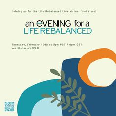 It's not too late to get your tickets for an Evening for a Life Rebalanced, our virtual fundraiser. It's happening February 10th, during our free virtual conference, Life Rebalanced Live. Details and tickets purchases @ vestibular.org/elr Dizzy Cook, Message Of Hope, The Director, Mocktails, Chronic Illness, Healthcare Professionals, New Pins, The Cast, Appetizer