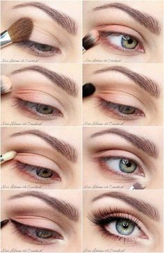 Spring Eye Makeup, Make Up Mata, Spring Makeup Tutorial, Teknik Makeup, Pastel Eyeshadow, Bridal Makeup Tutorial, Alat Makeup, Peach Makeup