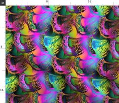 an image of a colorful pattern with many different colors and shapes on it's surface