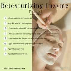 Step 4, As you apply the mask tell your client they will feel an itchy or tingly feeling. It usually lasts about a minute or two and then subsides. If the client says the mask feels like it is burning remove the mask with water. I would NOT apply steam or hot towel compress with this mask because it may intensify the treatment too much. Facial Types, Spa Business Ideas, Facial Techniques, Facial Ideas, Salon Business Ideas, Enzyme Mask, Pumpkin Enzyme Mask