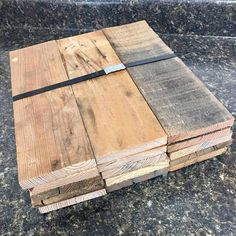 several pieces of wood stacked on top of each other