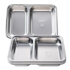 PRICES MAY VARY. This rectangle divided plate with two sections is great for diet control and offers balance of healthy foods. Needn't worry about the food being mixed up and allowing picky eaters to keep food from touching. This plate made of 100% food grade 304 stainless steel, BPA free and durable. This reusable stainless steel food tray, extremely durable and long lasting, this plate is suitable for lunch in the cafeteria or at work. It is easy to use and clean, dishwasher safe, Oven safe, rust-proof, Spill proof. Will not retain or impart colors, stains, odors, or flavors. Conveniently stackable for easy storage. This plate has a deeper depth which ensures food doesn’t spill easily. The bigger size ensures that they are great for adults. High-quality food-safe & 100% recycled stainles Divided Plates, Food Tray, Food Trays, High Quality Food, Camping Food, Picky Eaters, Home Recipes, Dinner Plate, Serveware