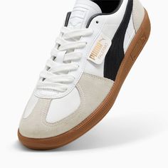 Palermo Leather Men's Sneakers, PUMA White-Vapor Gray-Gum, extralarge Puma Palermo, Sports Shoes For Men, Sneakers Puma, Puma Suede, Puma Mens, Newest Jordans, Mens Sportswear, Palermo, Lace Boots