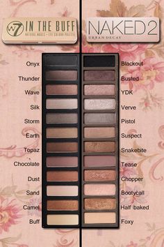 Urban Decay Naked 2 Palette dupe: W7 In the buff  Pinterest: @framboesablog Eyeshadow Singles, Clutch Tutorial, Makijaż Smokey Eye, High End Makeup, Baby Shampoo, Drugstore Makeup, Makeup Forever, Makeup Organizer, Make Me Up