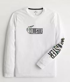 NWT HOLLISTER Men Long Sleeve Logo T-shirts | YOUR CHOICE | Sizes M, L, XL, XXL
#ad Hollister Men, Logo T Shirts, Bold Logo, Print Logo