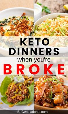 These frugal fast and easy keto dinners are a great healthy step towards improving your health and help you lose weight fast. They are budget friendly too. keto recipes for a meal prep lunch. These easy keto lunch ideas are great to take to work on the ketogenic diet. The healthy meal prep ideas are low carb, gluten free, and some are paleo and vegetarian too. #ketogenicdiet #ketodinners #ketomeals Easy Simple Keto Meal Plan, Cheap Lazy Keto Meals, Low Carb On A Budget Meals, Easy Simple Keto Recipes, Budget Meal Prep For Two, Healthy Meals For Two On A Budget, Easy Low Carb Dinners For 2, Easy Low Carb High Protein Dinner, Cheap High Protein Low Carb Meals