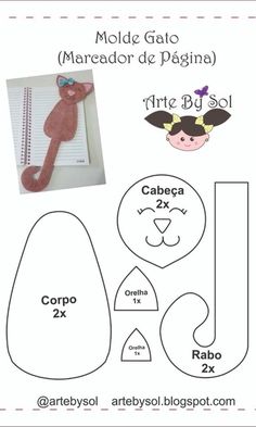 the cut out pattern for a stuffed animal