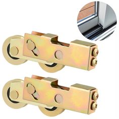 pair of sliding glass door latches with rollers for windows and doors, set of 2