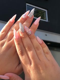 Braidsmaids Nails, Violet Nails, White Gel Nails, Red Nails Glitter, Color For Nails, Fancy Nails Designs, Nail Polish Designs, Nail Extensions