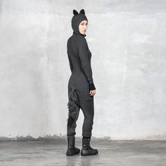 Good product great quality arrived fast Wolf Onesie, Bunny Onesie, Easy Halloween Costume, Black Bunny, Heart Patch, Howl At The Moon, Heart Patches, Cozy Loungewear