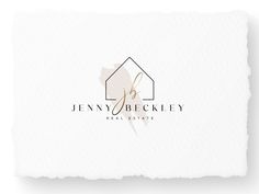 the logo for jenny beckley real estate, which has been designed to look like an