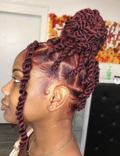 Bold Hair Color, Protective Hairstyles For Natural Hair, Braids Hairstyles Pictures, Dyed Natural Hair, Twist Braid Hairstyles, Hair Twist Styles, Girls Hairstyles Braids, Natural Hair Styles Easy, African Braids Hairstyles