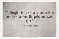 a quote from corriee ten boom on the side of a wall with an image of