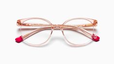 Pink Plastic, Designer Eyeglasses, Small Designs, Cat Eye Glass, Round Glass, Color Block, Barcelona, Lenses, Pink