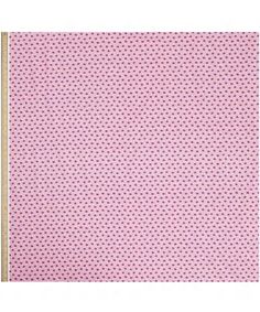 a pink background with small white dots on the bottom and gold trimming around it