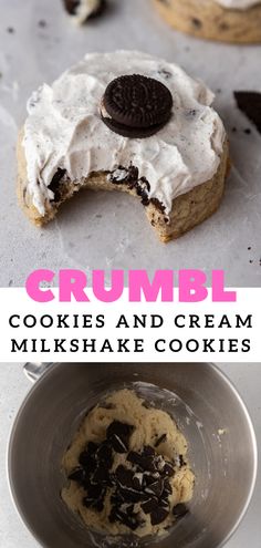 cookies and cream milkshake cookies are on the table