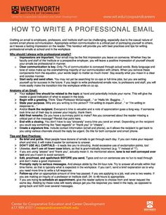 an email cover letter with the words how to write a professional email