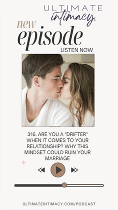 In Outwitting the Devil, Napoleon Hill describes "drifters" as those who go through life (or marriage) without purpose, direction, or decisive action, often becoming controlled by external forces. They just go wherever the wind blows them so to speak. Check out this great episode to help your relationship.

Plus don't forget to download the #1 Marriage app for FREE in the Apple & Amazon app stores to spice up and strengthen your relationship! 
Plus tons of marriage products, marriage tips, marriage quotes, app with bedroom game, games to strengthen your relationship, and hundreds of marriage resources! 

Download the FREE app: ultimateintimacy.com
Instagram/Facebook: @ultimateintimacyapp
Intimate Products: shop.ultimateintimacy.com
Marriage Podcast: utlimateintimacy.com/podcast