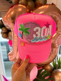 We worked with @Jessajo7 to create the perfect patch trucker hat for her trip to 30A.  Now you can get one too!  Please note all of our HappyCharms hat chains are sold separately.  Please see our listing for those items. Cheap Trucker Hat With Letter Patch, Trucker Hat Patch, Custom Patch, Hat Patch, Trendy Hat, Hat Custom