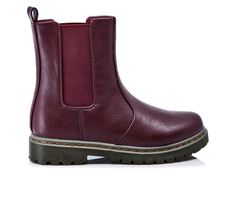 Faux Leather upper, Pull on for easy entry,1\ heel height,8\ shaft height,9\ shaft circumference, Round toe, Cushioned insole, Rubber outsole | Women's Henry Ferrara B906 Chelsea Boot in Burgundy Size 7.5 Shoes Boots Ankle, Chelsea Boot, Boot Shoes Women, Chelsea Boots, Bootie Boots, Pu Leather, Chelsea, Heel Height, Leather Upper