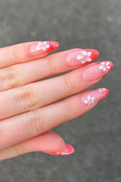 summer nails Summer Nails 2023 Hibiscus, Summer Acrylic Nails With Flowers, Almond Nails Hawaii Flowers, Haiwan Flower Nails, Hibiscus Flower Nails White French Tip, Cute Nails Acrylic Summer Pink, Summer Flower Nails 2023, French Hawaiian Nails, Summer Acrylic Nails Hibiscus