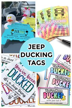 the words jeepng tags are shown in different colors and sizes, including one with a duck