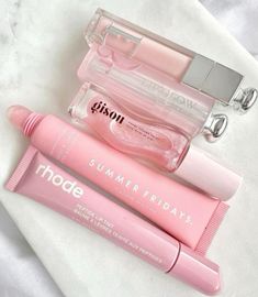 Makeup Bag Essentials, Makeup Wishlist, Sephora Skin Care, Perfect Skin Care Routine, Pretty Skin Care, Skin Care Items, Lip Glosses, Pink Makeup, Makeup Items